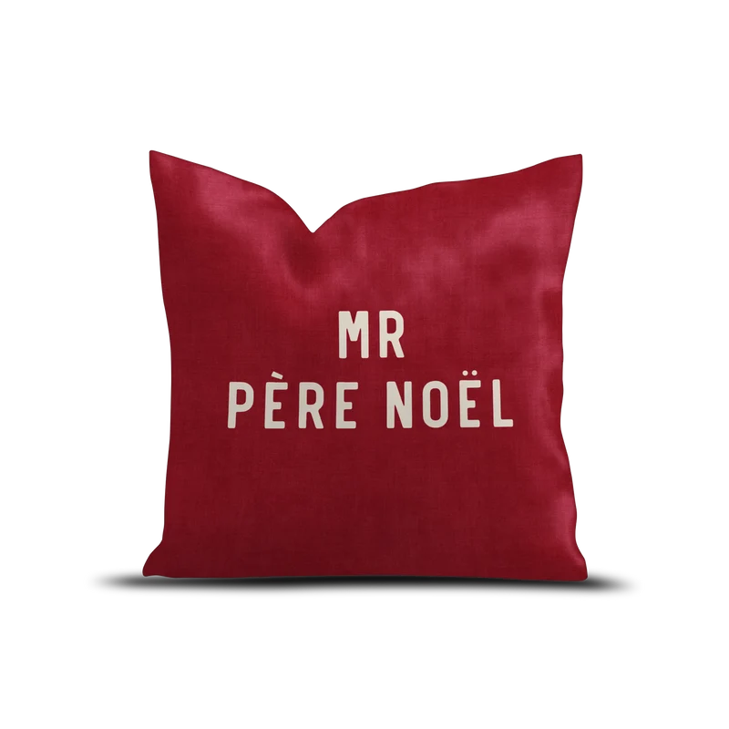 Coussin velours Mr Père Noël
