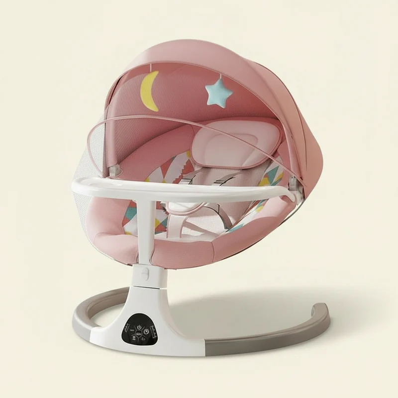 Transat bébé électrique rose