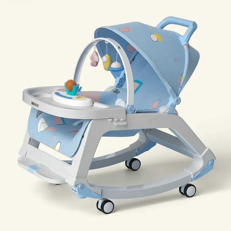 Transat bébé évolutif 5 en 1 bleu