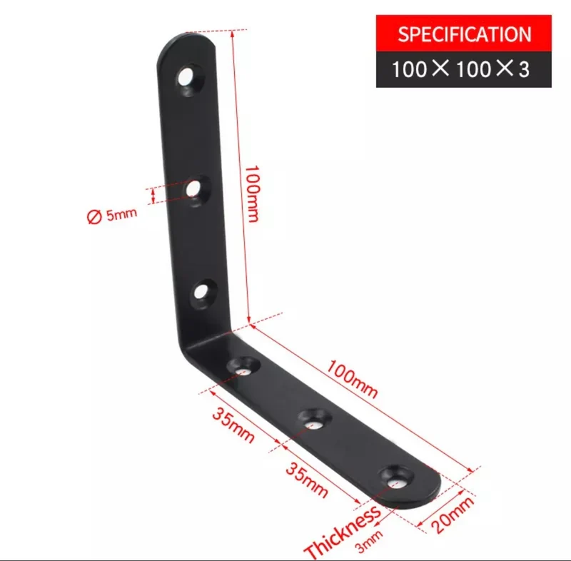 Équerre pour pieds de chaise (lot de 8)