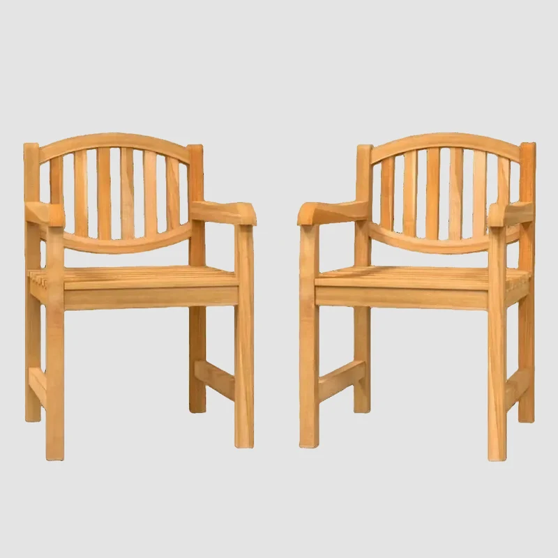 Chaises de jardin en bois de teck 58x59x88 cm (par 2)